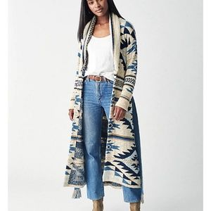 Faherty Women's Paloma Duster Sweater NWT Cardigan Belted size M